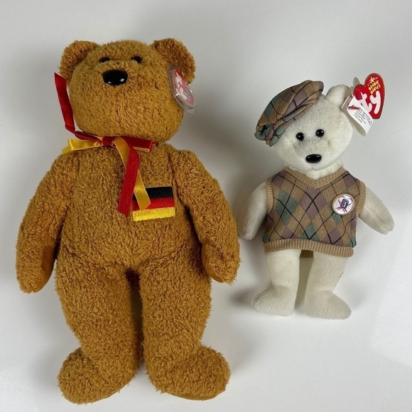 Beanie Baby Lot - PGA Tour Teddy and Germania - Picture 1 of 9